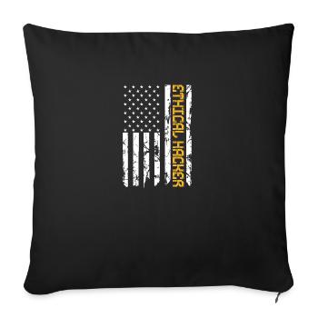 Ethical hacker Sniff Networks Not Drugs Cyber - Sofa pillowcase 17,3'' x 17,3'' (45 x 45 cm) - black - Front