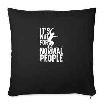 Slackliner Enthusiast Balançoire de slackline - Housse de coussin décorative 45 x 45 cm - noir - Devant