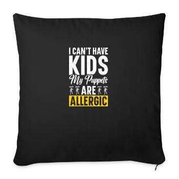 Puppetry Supplies Ventriloquist Puppeteer Puppet - Sofa pillowcase 17,3'' x 17,3'' (45 x 45 cm) - black - Front