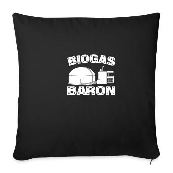 Agritourisme Cadeau · Biogaz - Housse de coussin décorative 45 x 45 cm - noir - Devant