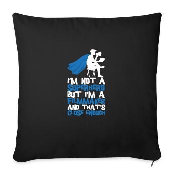 Cinéaste réalisateur producteur de film caméraman - Housse de coussin décorative 45 x 45 cm - noir - Devant