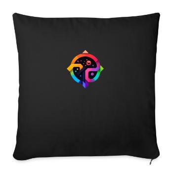 LGBTQAI+ Contour Diversity - Sofa pillowcase 17,3'' x 17,3'' (45 x 45 cm) - black - Front