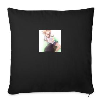anime - Sofa pillowcase 17,3'' x 17,3'' (45 x 45 cm) - black - Front