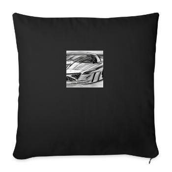 Racecar - Sofa pillowcase 17,3'' x 17,3'' (45 x 45 cm) - black - Front