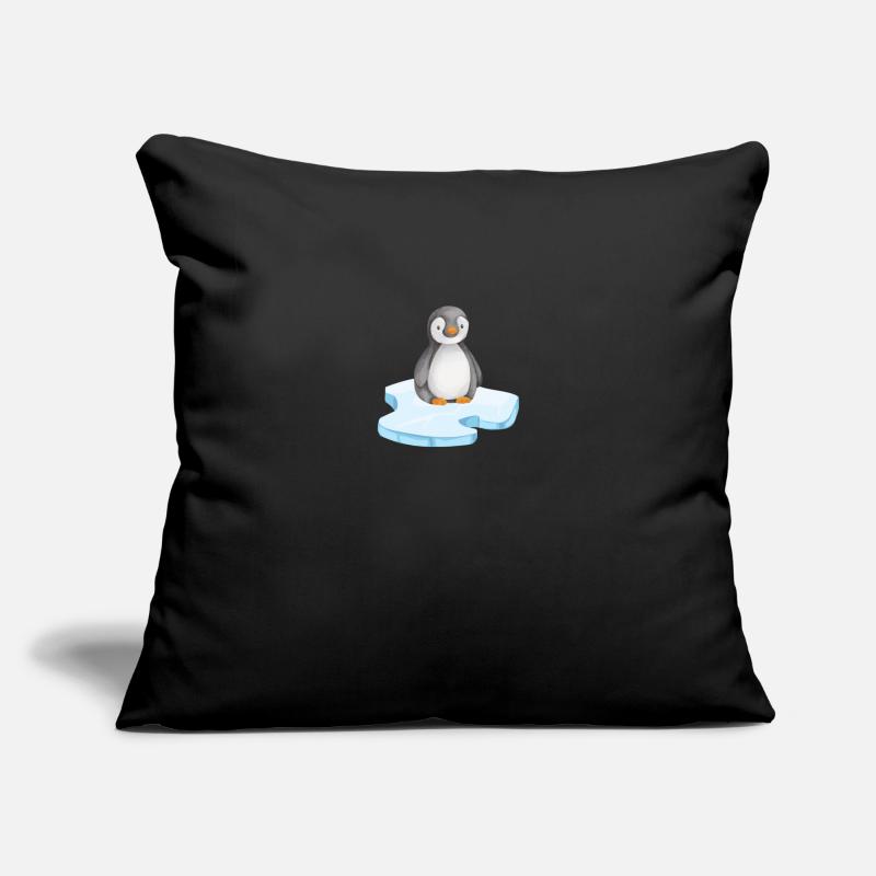 Pinguin auf einer Eisscholle Sofakissenbezug 45 x 45 cm