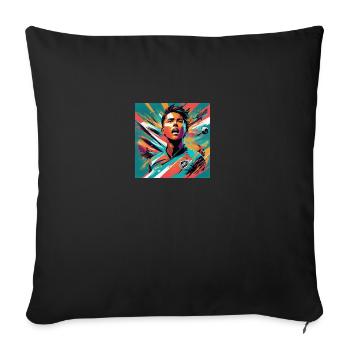 Fußball Emotion - Sofakissenbezug 45 x 45 cm - Schwarz - Vorne