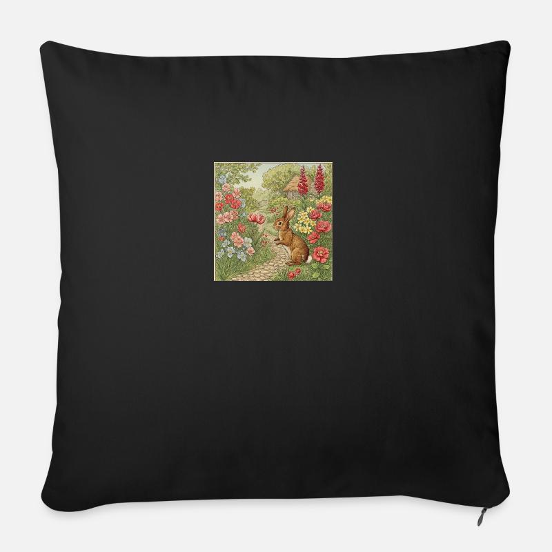 popular elements meshed together - Sofa pillowcase 17,3'' x 17,3'' (45 x 45 cm) - black