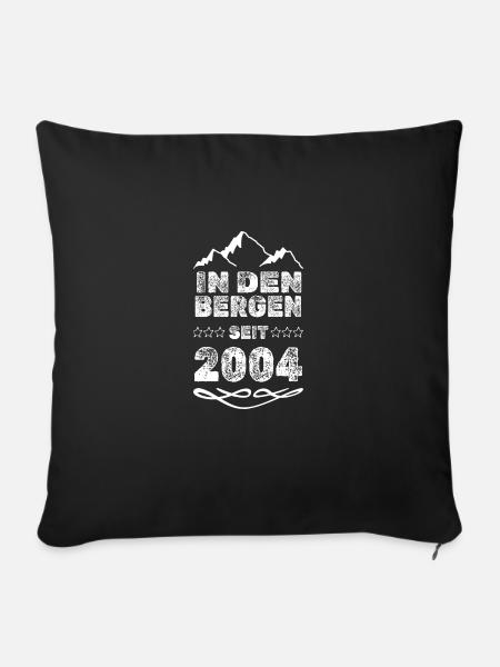 seit 2004 - Sofakissenbezug 45 x 45 cm - Schwarz