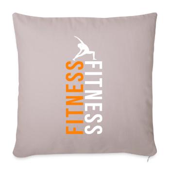 Fitness fitness sport - Sofa pillowcase 17,3'' x 17,3'' (45 x 45 cm) - light taupe - Front