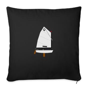 Optimist Crack - Sofa pillowcase 17,3'' x 17,3'' (45 x 45 cm) - black - Front