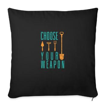 Funny Gardening Botanical Choose Your Weapon - Housse de coussin décorative 45 x 45 cm - noir - Devant