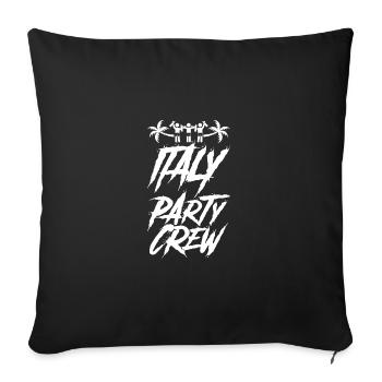 Vacances de l’équipe de fête en Italie - Housse de coussin décorative 45 x 45 cm - noir - Devant