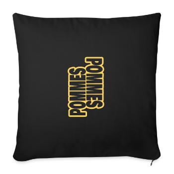 French Fries - Sofa pillowcase 17,3'' x 17,3'' (45 x 45 cm) - black - Front