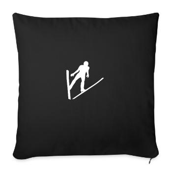 Ski jumping ski jumping ski jumpers - Sofa pillowcase 17,3'' x 17,3'' (45 x 45 cm) - black - Front