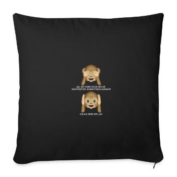 Où sont les collègues de travail dérangés ? - Housse de coussin décorative 45 x 45 cm - noir - Devant