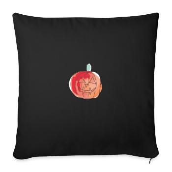 Autumn Pumpkin Halloween October Gift Idea - Sofa pillowcase 17,3'' x 17,3'' (45 x 45 cm) - black - Front