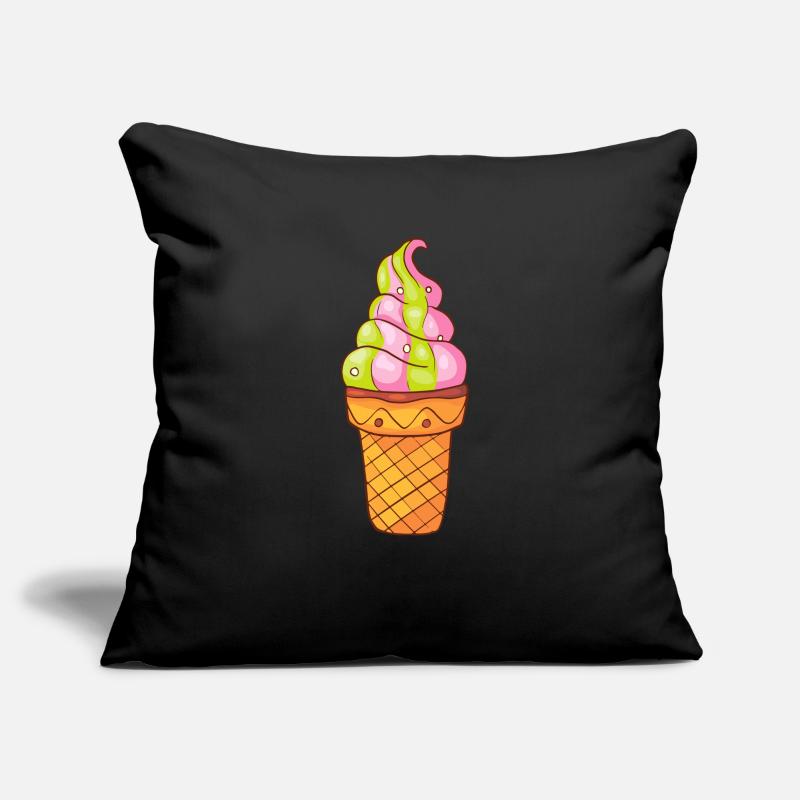 Softeis Eis Speiseeis Eiskrem Eiscreme Kugeleis Sofakissenbezug 45 x 45 cm