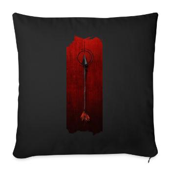 Précision de perçage : Flèche - Housse de coussin décorative 45 x 45 cm - noir - Devant