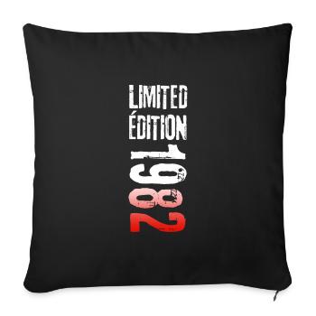 LIMITED EDITION 1982 - Housse de coussin décorative 45 x 45 cm - noir - Devant