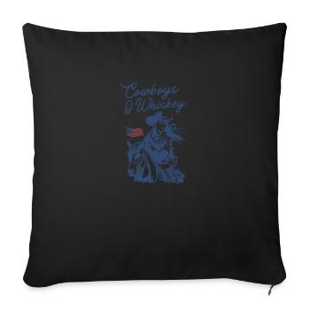 Country Cowboys And Tequila Rodeo Vintage Horse - Sofa pillowcase 17,3'' x 17,3'' (45 x 45 cm) - black - Front
