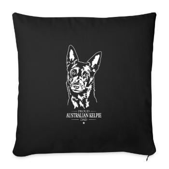 Australian Kelpie Dad Dogs Herding Dogs Wilsigns - Sofa pillowcase 17,3'' x 17,3'' (45 x 45 cm) - black - Front