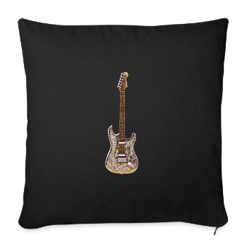 E-Gitarre - Sofakissenbezug 45 x 45 cm - Schwarz - Vorne