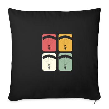 Parachute Jump Parachute Amateur Poison - Housse de coussin décorative 45 x 45 cm - noir - Devant