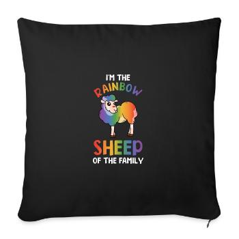 I'm The Rainbow Sheep In The Family Lesbian Love G - Sofakissenbezug 45 x 45 cm - Schwarz - Vorne