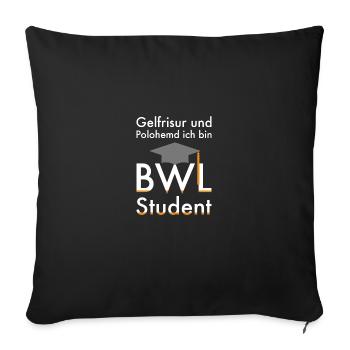 BWL Student Bachelor Geschenk - Sofakissenbezug 45 x 45 cm - Schwarz - Vorne