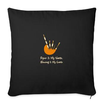 Scotland Bagpipe Bagpipe Musician - Sofa pillowcase 17,3'' x 17,3'' (45 x 45 cm) - black - Front