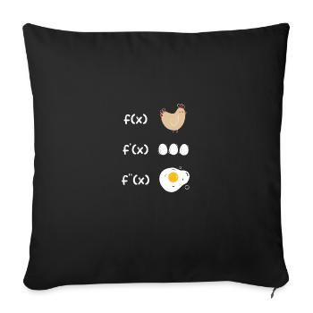 Ableitung Funktion Huhn Mathe - Sofakissenbezug 45 x 45 cm - Schwarz - Vorne