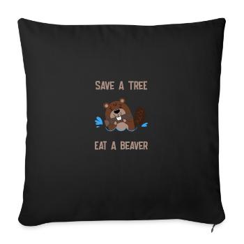Bieber Rodent Funny Saying - Sofa pillowcase 17,3'' x 17,3'' (45 x 45 cm) - black - Front