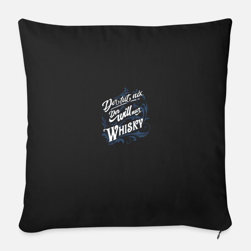 Whisky Vintage Look - Cooler Spruch - Geschenkidee - Sofakissenbezug 45 x 45 cm - Schwarz