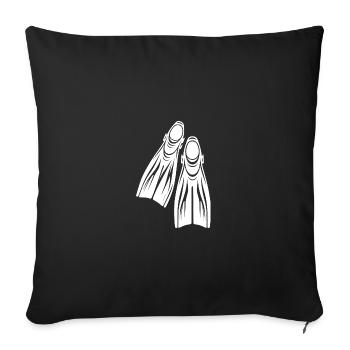 Apparatus Fins Diver Tattoo Logo Style - Sofa pillowcase 17,3'' x 17,3'' (45 x 45 cm) - black - Front