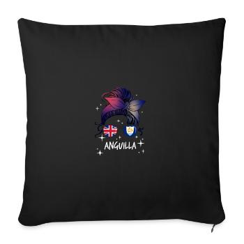 Anguilla - Housse de coussin décorative 45 x 45 cm - noir - Devant