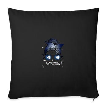 Antarctique - Housse de coussin décorative 45 x 45 cm - noir - Devant
