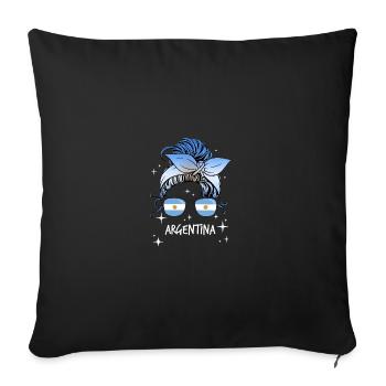 Argentina - Sofa pillowcase 17,3'' x 17,3'' (45 x 45 cm) - black - Front