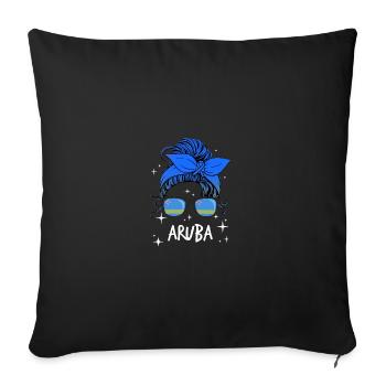 Aruba - Sofa pillowcase 17,3'' x 17,3'' (45 x 45 cm) - black - Front