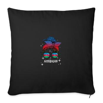 Azerbaïdjan - Housse de coussin décorative 45 x 45 cm - noir - Devant