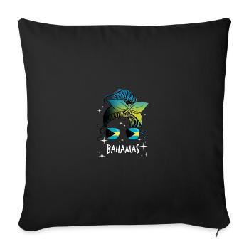Bahamas - Sofa pillowcase 17,3'' x 17,3'' (45 x 45 cm) - black - Front