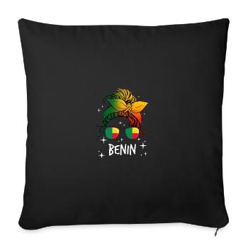 Benin - Sofa pillowcase 17,3'' x 17,3'' (45 x 45 cm) - black - Front