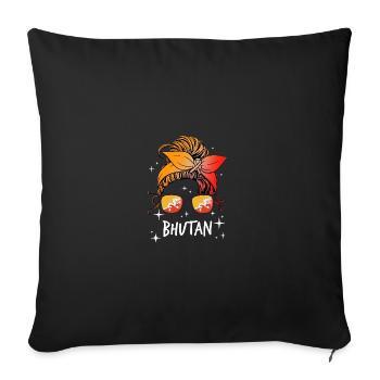Bhutan - Sofa pillowcase 17,3'' x 17,3'' (45 x 45 cm) - black - Front