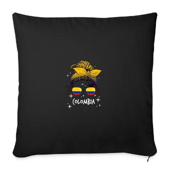 Colombie - Housse de coussin décorative 45 x 45 cm - noir - Devant
