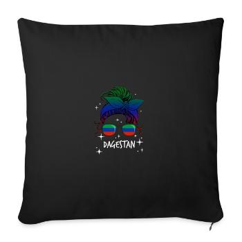 Daguestan - Housse de coussin décorative 45 x 45 cm - noir - Devant
