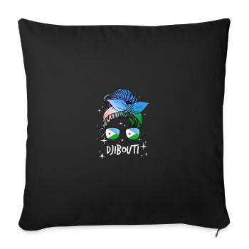 Djibouti - Sofa pillowcase 17,3'' x 17,3'' (45 x 45 cm) - black - Front