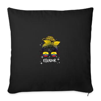 Ecuador - Sofakissenbezug 45 x 45 cm - Schwarz - Vorne