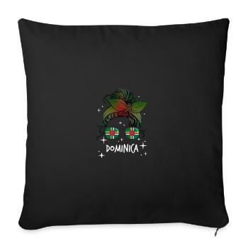 Dominica - Sofa pillowcase 17,3'' x 17,3'' (45 x 45 cm) - black - Front