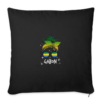 Gabon - Sofa pillowcase 17,3'' x 17,3'' (45 x 45 cm) - black - Front