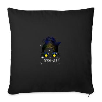 Guadeloupe - Housse de coussin décorative 45 x 45 cm - noir - Devant