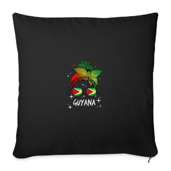 Guyana - Housse de coussin décorative 45 x 45 cm - noir - Devant